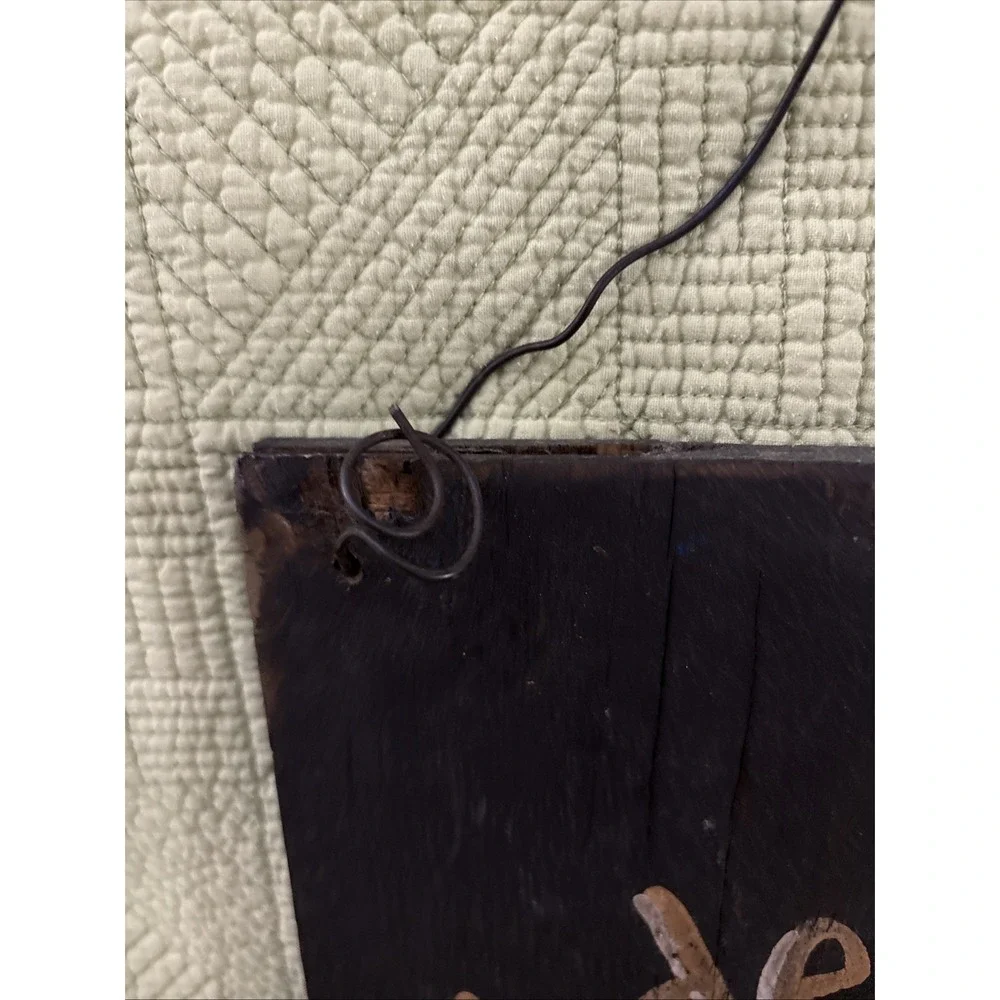 Primitive Folk Art Ole Prairie Apron Co Wood Wall Sign 16